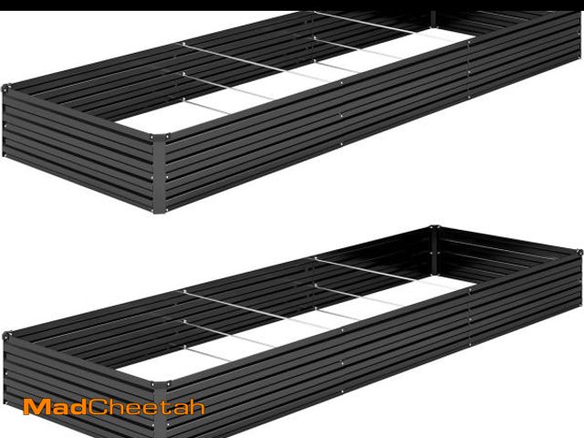 Lot 74-12043752 - DIIYIV 2PCS 12x4x1FT Galvanized Raised Garden Bed Kit,Vegetable Boxes-Rectangle Metal Flower Box,Lar...