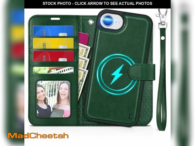 Lot 74-13955311 - TUCCH Wallet Case for iPhone 17e 16e, [Detachable] 2 in 1 [Wrist Strap] Magnetic PU Leather RFID Blo...