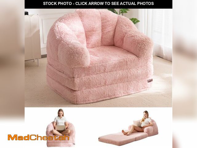 Lot 74-14364534 - MAXYOYO Folding Sofa Bed, 2 in 1 Convertible Sofa to Lounger Comfy Single Bean Bag Chair for Adults,...