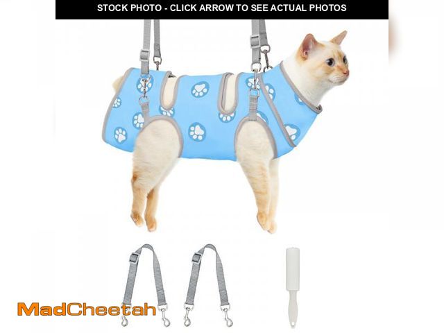 Lot 74-12374805 - Supet Cat Grooming Hammock, Soft Fabric Nail Clipper Hammock, Self-Adhesive Wrap for Cutting Nails, ...