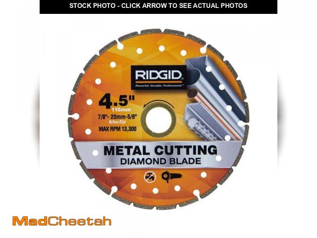 Lot 74-12281064 - RIDGID 4.5 in. Metal Segmented Rim Cutting Diamond saw blade for metal cutting - UNUSED