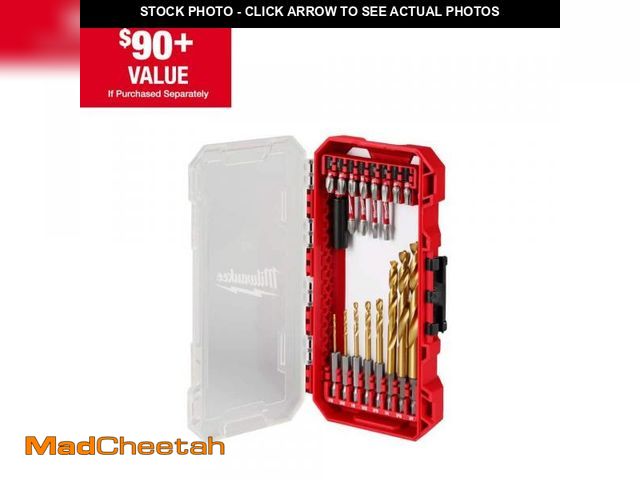 Lot 74-12032383 - Milwaukee SHOCKWAVE Impact Duty Drill &amp; Drive Set (21-Piece) - UNUSED