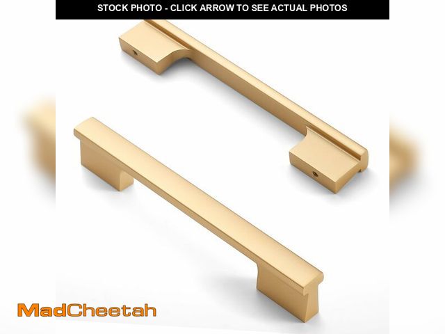 Lot 74-13712232 - Asidrama 10 Pack 5 Inch(128mm) Brushed Gold Kitchen Cabinet Handles, Cabinet Pulls Gold Kitchen Cabi...