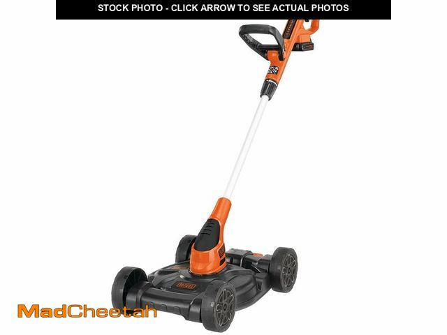 Lot 74-12694734 - BLACK+DECKER Combination String Trimmer, Lawn Mower, and Edger, Cordless 3-in-1 (MTC220) - USED