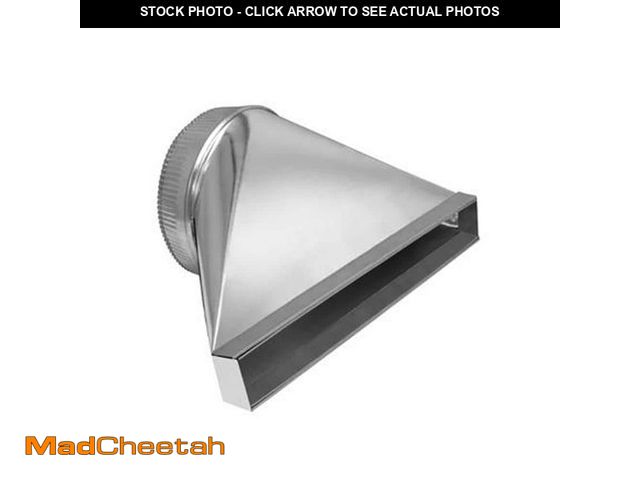 Lot 74-12684701 - Zephyr Range Hood Duct 10 in. x 19 in. x 2 in. Rectangular to Round Transition for Lift Downdraft - ...