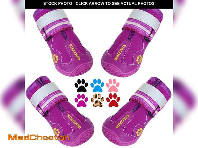Lot 74-12716359 - QUMY Dog Shoes for Large Dogs, Medium Dog Boots &amp; Paw Protectors for Winter Snowy Day, Summer Ho...
