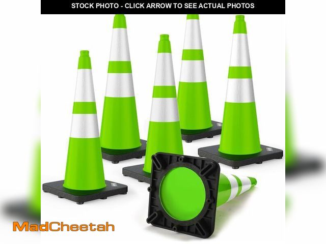 Lot 74-14077483 - BATTIFE Traffic Cones with Black Weighted Base, PVC Safety Cones for Traffic Control, Construction E...