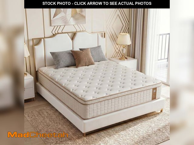 Lot 74-14586601 - Zoopower 14" Queen Size Mattress, Medium Firm Pocket Spring Hybrid Mattress in a Box,Edge Support,Ce...