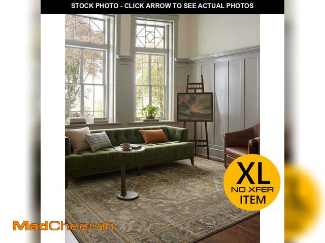 Lot 74-12822841 - Loloi Magnolia Home by Joanna Gaines Mona Collection MOA-01 BARK/Sunrise 7'-6" x 10' Area Rug - USED