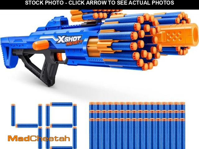 Lot 74-12399460 - XSHOT Insanity Bezerko by ZURU - 48 Dart Outdoor Toy with Air Pocket Technology and Storage for Boys...