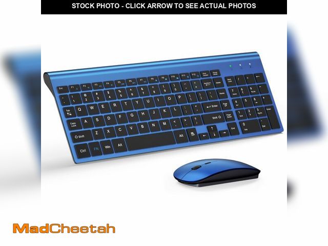 Lot 74-14385963 - TopMate Wireless Keyboard and Mouse Ultra Slim Combo, 2.4G Silent Compact USB Mouse and Scissor Swit...