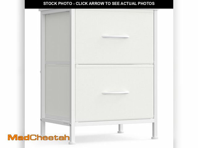 Lot 74-13786873 - SONGMICS Dresser for Bedroom, Chest of Drawers, Nightstand, Steel, MDF, 2 Non-Woven Fabric Drawers, ...