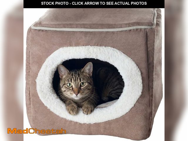 Lot 74-14348610 - Cat House - Indoor Bed with Removable Foam Cushion - Cat Cave for Puppies, Rabbits, Guinea Pigs, and...
