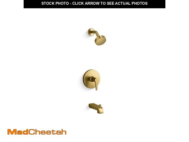 Lot 74-12438214 - Kohler TS97074-4G-2MB Pitch Plumbing Fixtures, Vibrant Brushed Moderne Brass - UNUSED