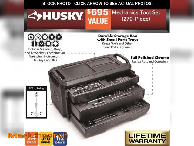 Lot 74-12235262 - Mechanics Tool Set (270-Piece) - UNUSED