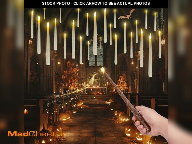 Lot 74-12701737 - Homemory 20PCS Floating Candles with Wand Remote, Magic Hanging Candle with Timer, Flickering Warm L...