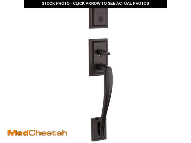 Lot 74-12638451 - Baldwin Torrey Pines Venetian Bronze Low Profile Single Cylinder Entry Door Handleset w/ Torrey Door...