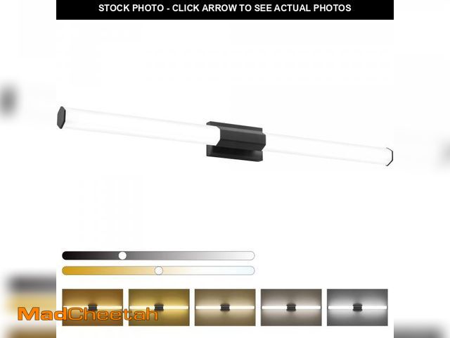 Lot 74-12149573 - SOLFART LED Matt Black Bathroom Vanity Light Modern Light Fixtures 48 Inch (5 Color Temperature 2700...