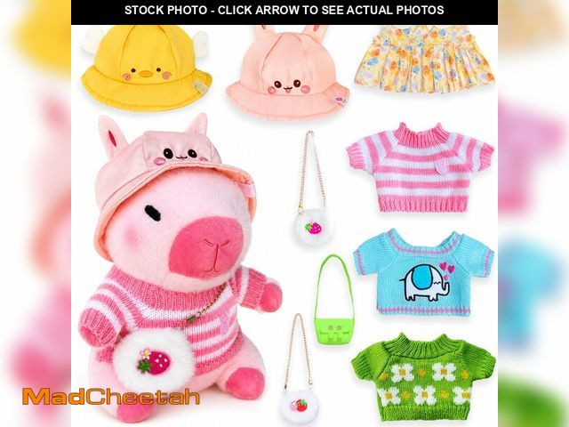 Lot 74-14428189 - Kireidane Capybara Plush with Clothes, 10.2 in Dress Up Toy Set - UNUSED