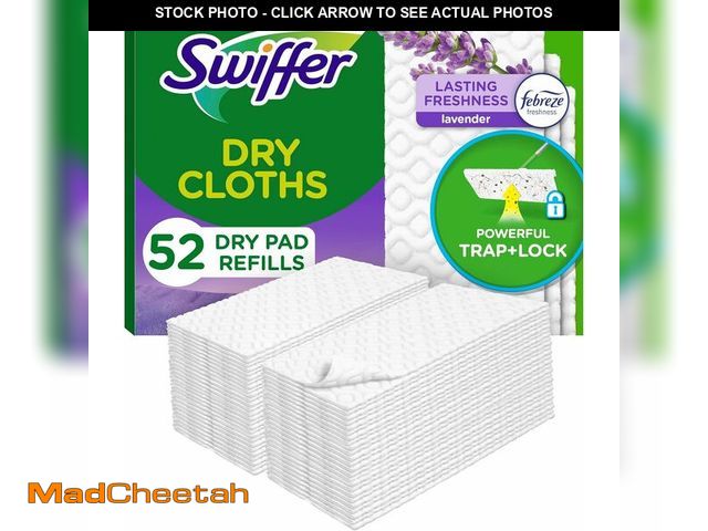 Lot 74-12676289 - Swiffer Sweep + Mop, Dry Pads Refill, Floor Cleaner for Dirt, Dust, Hair, Cleaning Cloths for Moppin...