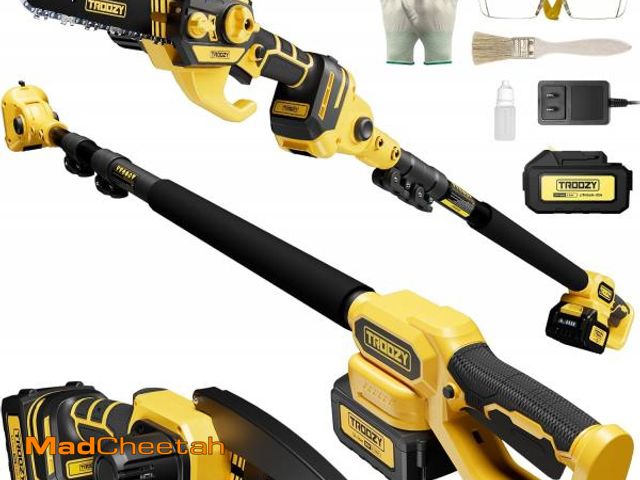 Lot 74-12398705 - TROOZY Cordless Pole Saw &amp; Mini Chainsaw 2-in-1, 6-inch Brushless Electric Tree Trimmer,Tree Cut...