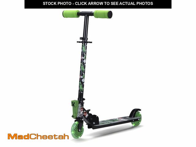Lot 74-13802104 - Minecraft 2 Wheel Kick Scooter with Light Up Wheels Ã¢â¬â Foldable, Non-Slip Deck, Comfortable &a...