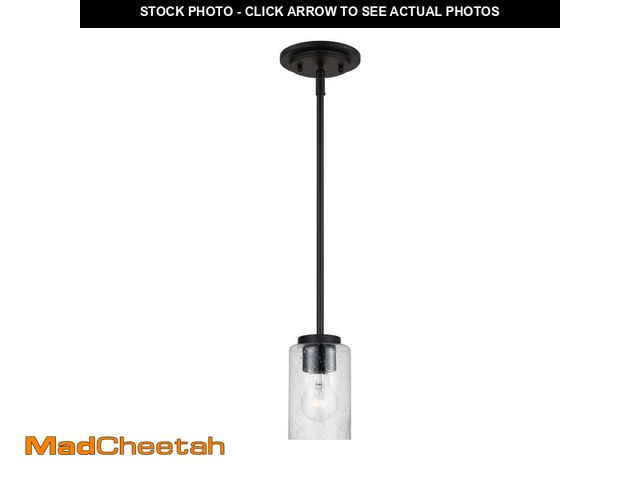 Lot 74-14606051 - Generation Lighting Oslo 4 in. 1-Light Midnight Matte Black Transitional Contemporary Mini Pendant w...