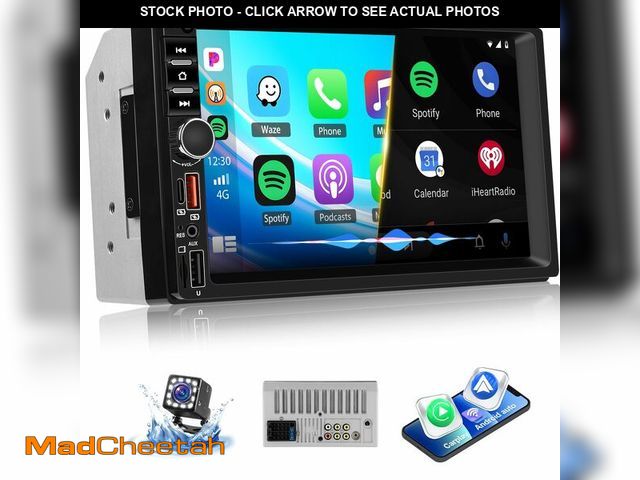 Lot 74-12711256 - Double Din Wireless Carplay Android Auto Car Radio, 7 Inch HD Touch Screen Car Stereo with Mirror Li...
