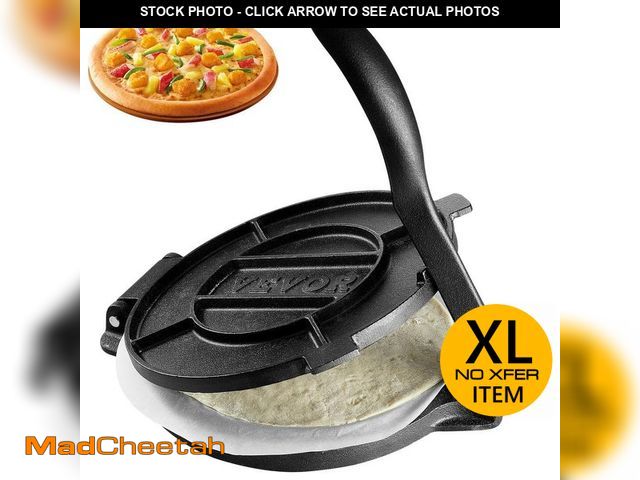 Lot 74-13776799 - VEVOR 10in. Cast Iron Tortilla Press, Tortilla and Roti Maker with Pre-Seasoned Paracone Maker with ...