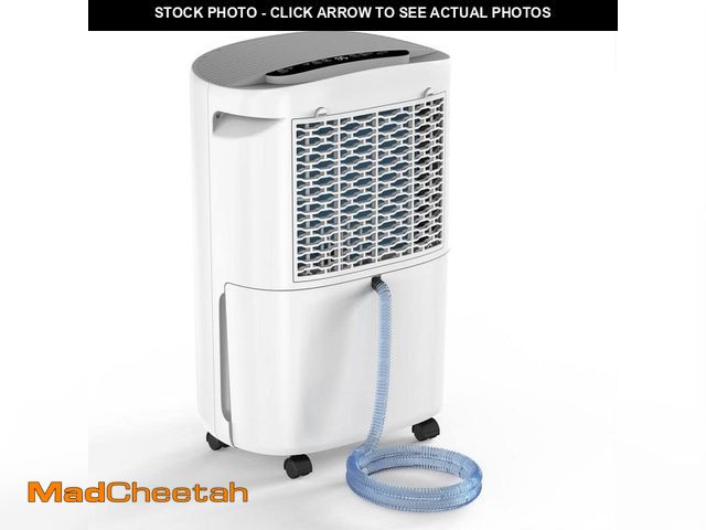 Lot 74-14560521 - Edendirect 50 pt. 5,500 sq. ft. Home Dehumidifier for Basement, 20%-90%RH Adjustable Humidistat, wit...