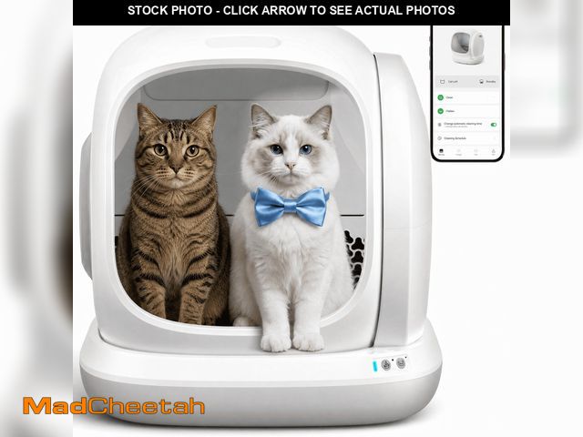 Lot 74-14370654 - Osoeri Self-Cleaning Cat Litter Box 75L Extra Large, Smart Automatic APP Control with Safety Sensors...