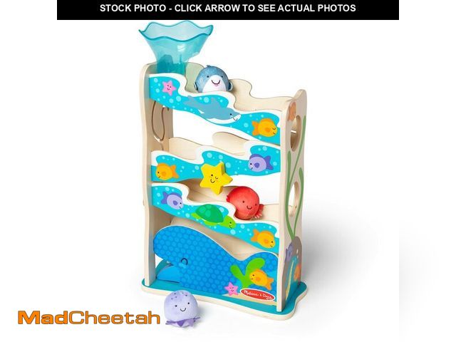 Lot 74-13627619 - Melissa &amp; Doug Rollables Wooden Ocean Slide Infant and Toddler Toy (5 Pieces) Ocean Themed Toys ...