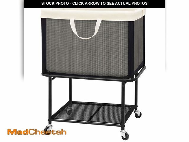 Lot 74-14385448 - STO STO Rolling Laundry Hamper with Lockable Wheels, 29-Gallon (110L) Laundry Cart with Removable Ca...