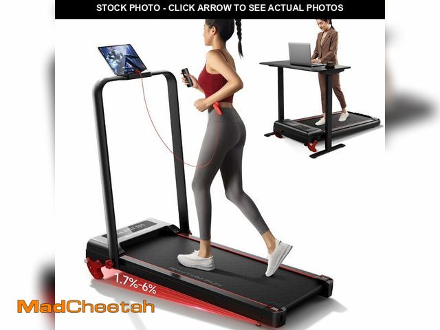 Lot 74-13791363 - RHYTHM FUN Treadmill with Incline, Walking Pad with Handle Bar,300lbs Walking Pad with APP, Portable...