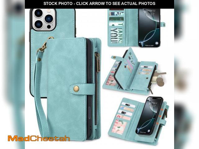 Lot 74-11558069 - TwoHead Wallet Case Compatible with iPhone 16 Pro Max,Detachable Magnetic Phone Case,PU Leather All-...
