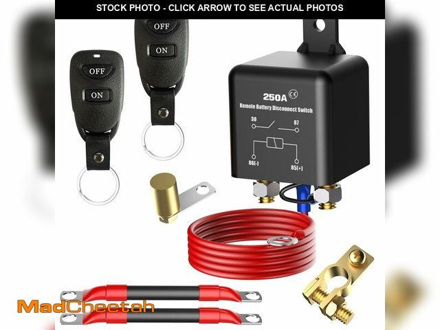 Lot 74-14340577 - Top Post Remote Battery Disconnect Switch 12V 250A Heavy Duty Quick Kill Prevent Drain Easy Install ...