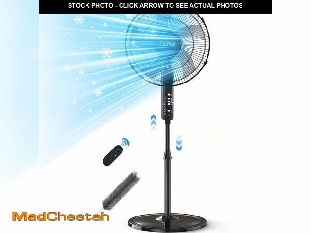 Lot 74-12831784 - 16" Pedestal Fan with Remote, 3-Speed Height Adjustment Standing Fan 10H Timer Oscillating Cooling F...