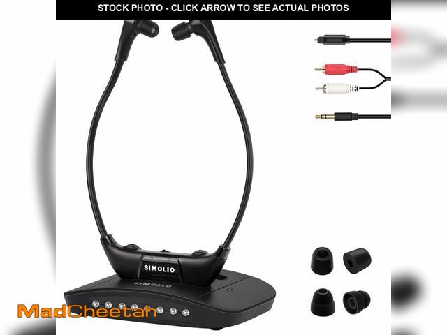 Lot 74-12881725 - SIMOLIO Digital Wireless TV Headphones with Clear Dialog for Seniors &amp; Hard of Hearing, TV Heari...