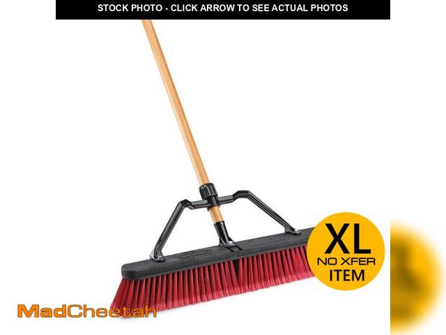 Lot 74-13052929 - *DEFECT IN HANDLE* Libman 24 in. High Power Multi-Surface Industrial Grade Push Broom with Handle *D...