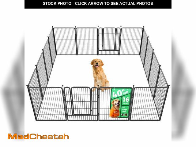 Lot 74-13774014 - FXW Rollick Unleashed Dog Playpen for Indoor, Yard, RV Camping, 40 inch 16 Panels for Medium and Lar...