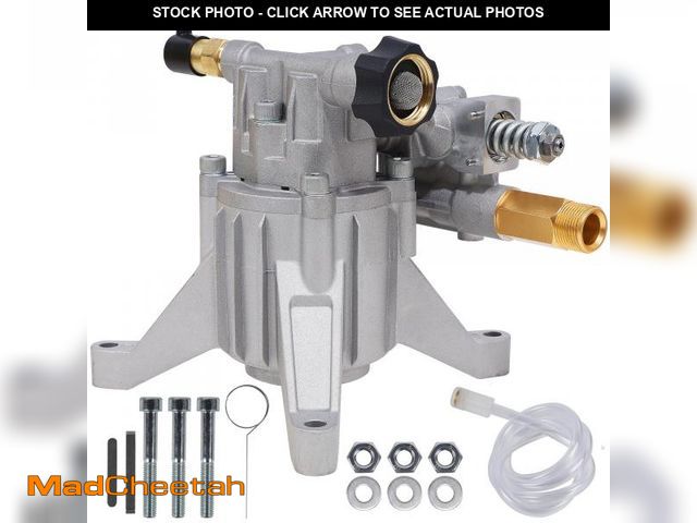 Lot 74-12433703 - Biswing Pressure Washer Pump, 7/8" Shaft Vertical Plunger, 3400 PSI Max, 2.5 GPM, Replacement Pump f...