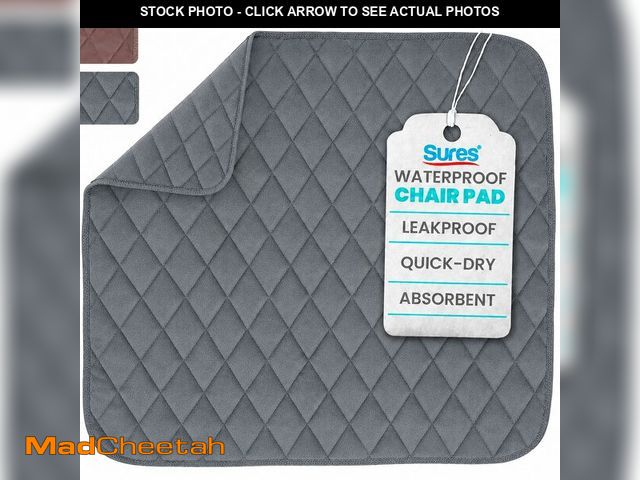 Lot 74-14385564 - Sures Waterproof Chair Pads for Incontinence (22" x 21") - Washable, Waterproof Seat Protector - Cha...