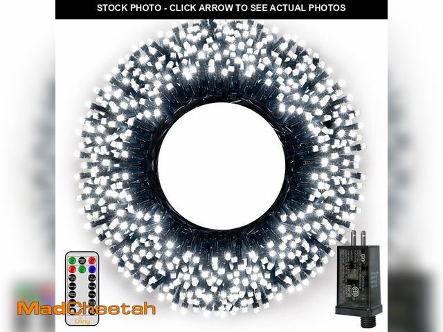 Lot 74-13718278 - Ollny 500LED 164FT Long Christmas Tree Lights with 8 Modes Remote Timer IP44 Waterproof, Outdoor Chr...