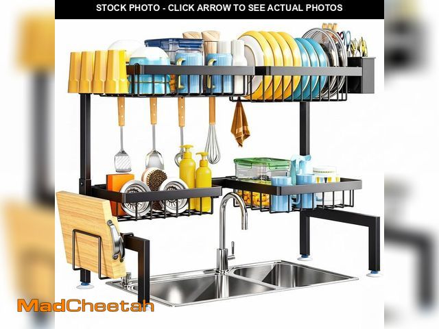 Lot 74-13957956 - ARSTPEOE 2 Tiers 4 Baskets (one More Than Others) Over The Sink Dish Drying Rack,fits All Sinks (fro...