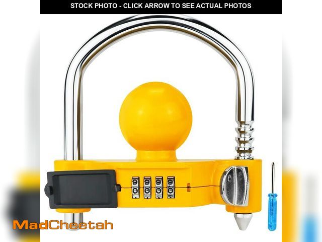 Lot 74-14208855 - Funmit Trailer Lock Universal Hitch Lock with Combination Lock, fit 1-7/8", 2", 2-5/16" Coupler, Cam...