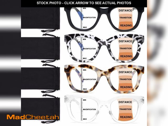 Lot 74-14265732 - CHOFILORD Progressive Multifocus Reading Glasses for Women Men Blue Light Blocking Computer No Line ...