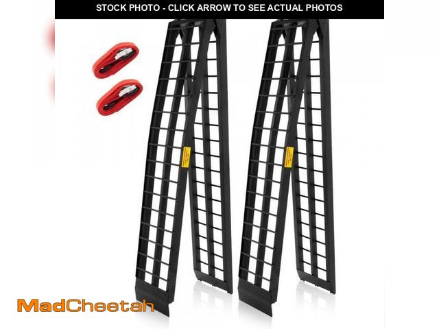 Lot 74-12089695 - Karl home 10 ft. 1200 lbs. Capacity Aluminum Folding Loading Ramp for Motorcycle, ATV, Tractor, Truc...