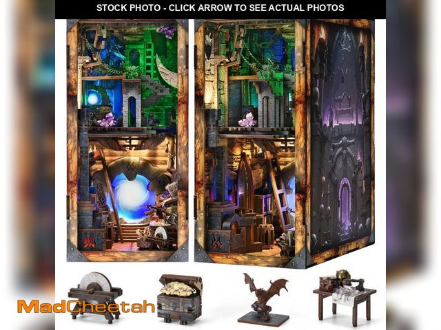 Lot 74-12218453 - MiniCity Book Nook Kit, DIY Miniature Dollhouse Booknook Kit with Led Light and Dust Cover (Blade an...