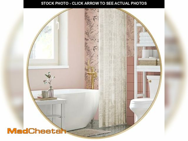 Lot 74-12665299 - SONGMICS Bathroom Round Mirror for Wall, 24 Inches Gold Circle Mirror, Metal Frame,for Bathroom Over...