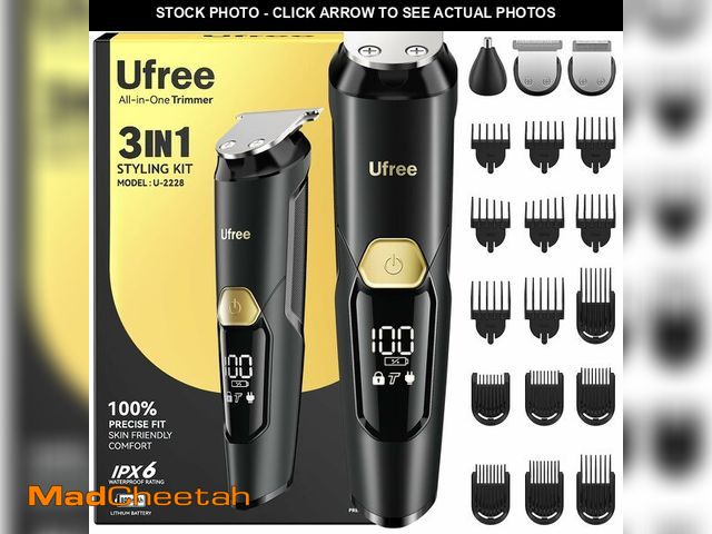 Lot 74-13549609 - Ufree 3-in-1 Beard Trimmer for Men, Valentine Gifts for Men, IPX6 Waterproof Men's Electric Razor Sh...